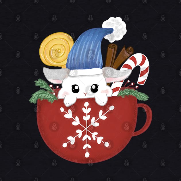 Claude in the christmas mug _ Bunniesmee Christmas Edition by GambarGrace